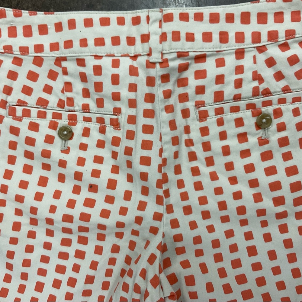 LOFT Orange and White Patterned Women's Shorts Size 6 - Picture 4 of 4